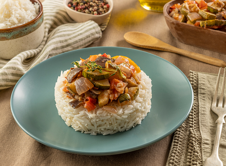 Arroz Gourmet Basmati con ratatouille