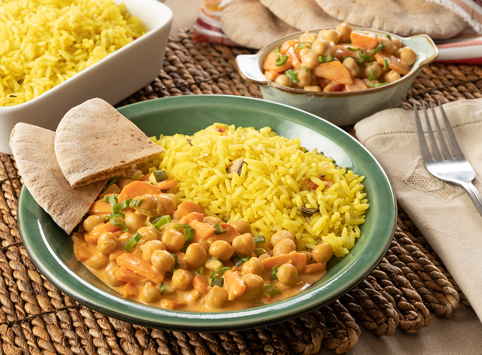 Arroz Preparado Curry con vegetales y garbanzos