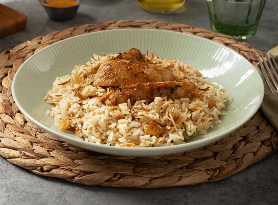 Arroz Árabe con Pollo especiado